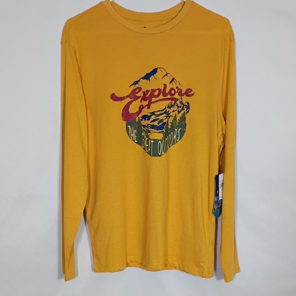 NWT Mountain And Isles Explore the Great Outdoors Honey Heather Long Sleeve Sz S